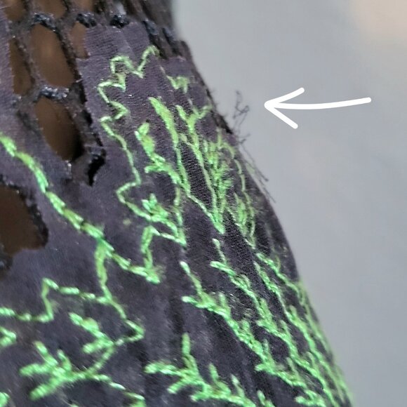 Tory Burch Blue Lace Applique Fishnet Sheath Dress - Picture 6 of 17